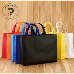 Colourful non woven bags manufactured by New Priya Printers