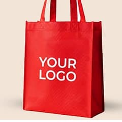 Red custom printed non woven bag