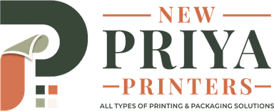 New Priya Printers logo – All Types of Printing & Packaging Solutions