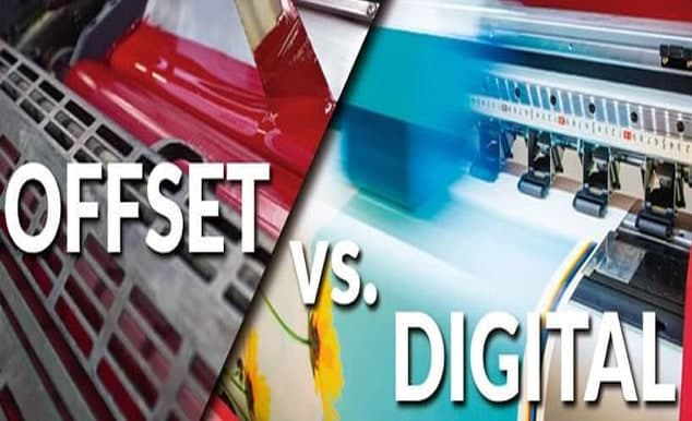 Offset versus digital printing press comparison